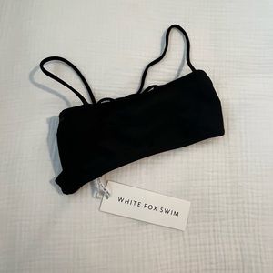 White Fox Messina Bikini Top in Black